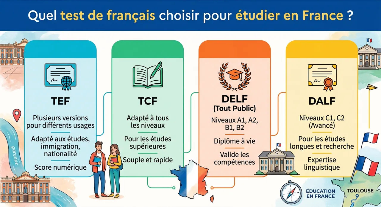 TCF, TEF ou DELF B2 : quel test de français choisir pour étudier en France ?